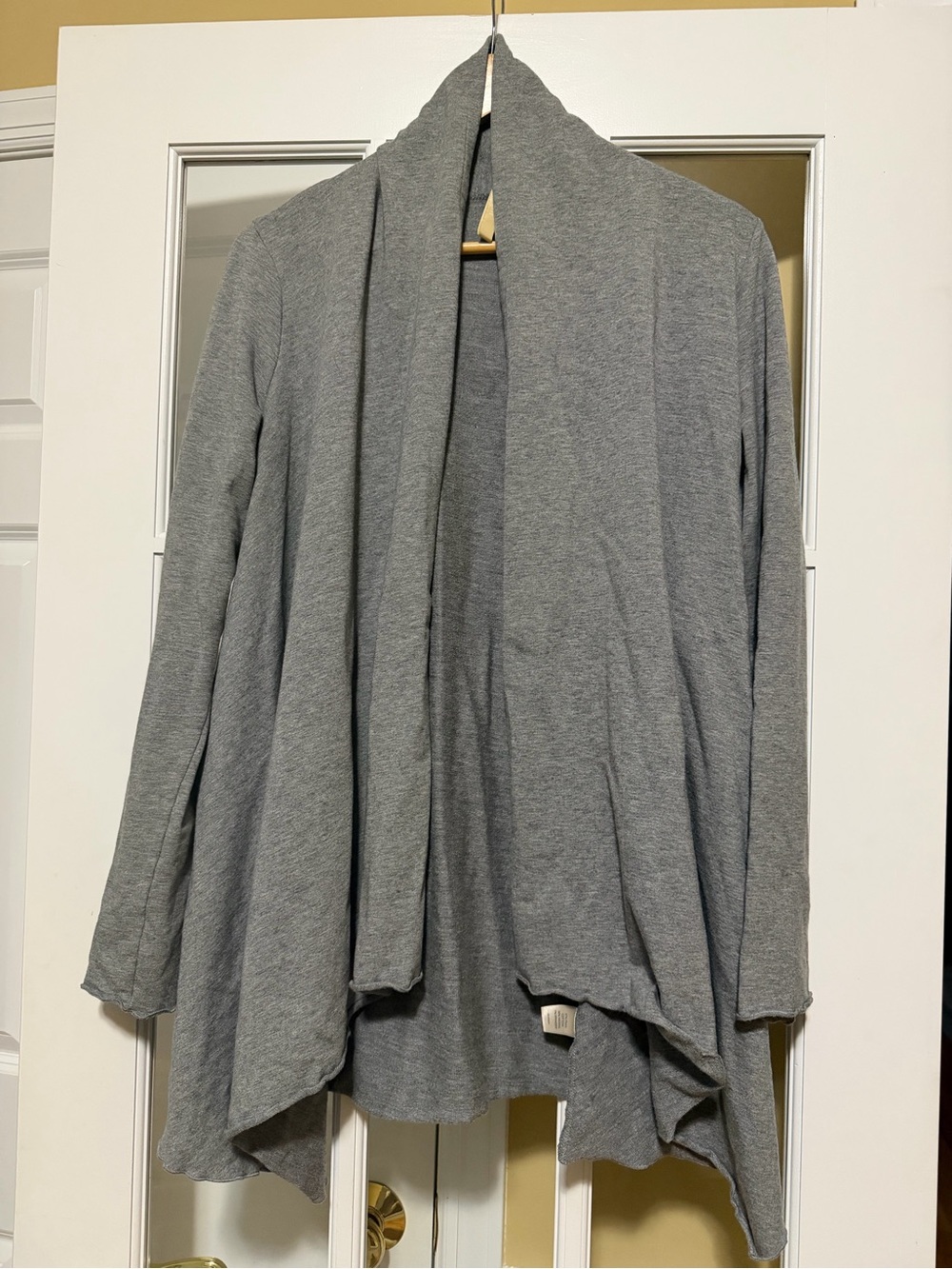 Lightweight Gray Open-Front Draped Cardigan Pure Jill by JJill